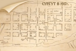 Карта Сургута 1917 г. 
